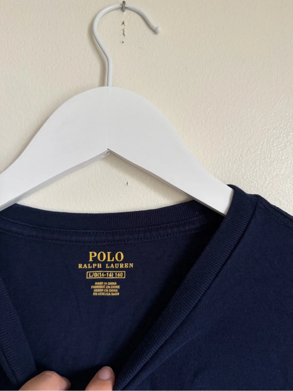Polo by Ralph Lauren Navy Short Sleeve Pocket Tee Kids Large 14-16